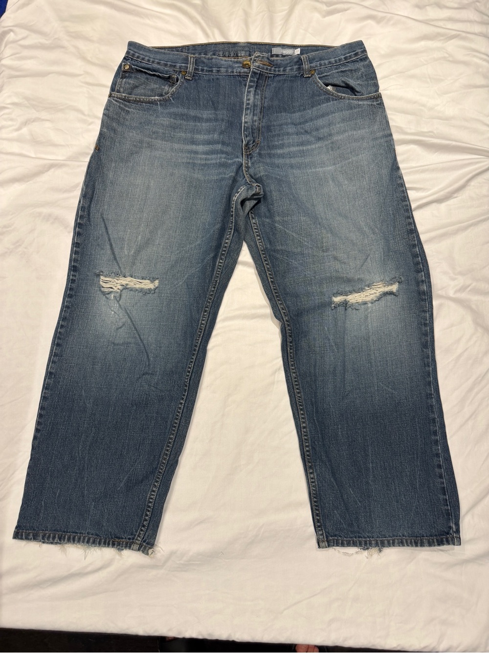 Levi’s SilverTab Men’s Baggy Distressed Jeans W38 L30 Medium Wash